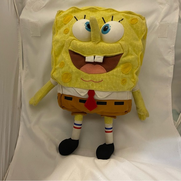 Vintage Nickelodeon Babbling SpongeBob SquarePants Talking Plush Toy 2000 Works - Picture 6 of 14